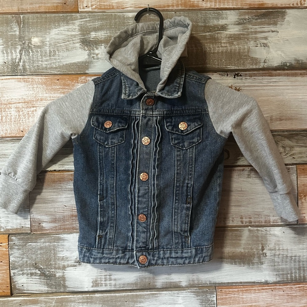 Little Bipsy Hooded Denim Jacket